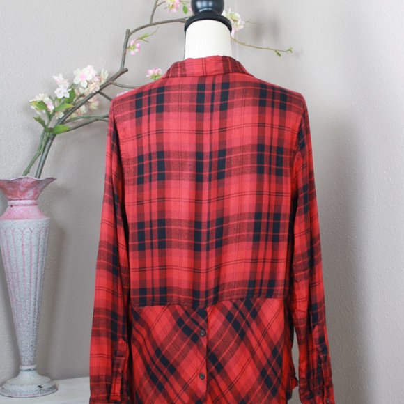 Lucky Brand Plaid Flannel Size M - Picture 5 of 6
